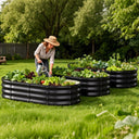 COMHOMA Metal Raised Garden Bed with Gloves Tools OT-GD02