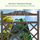 COMHOMA 2x1x4 FT Elevated Garden Bed with Trellis and Wheels for Climbing Plants, Wood, OT-GD01