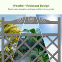 COMHOMA 2x1x4 FT Elevated Garden Bed with Trellis and Wheels for Climbing Plants, Wood, OT-GD01