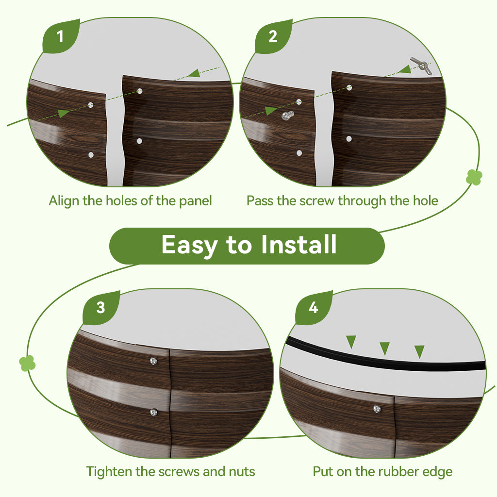 Metal Raised Garden Bed with Gloves Tools OT-GD02