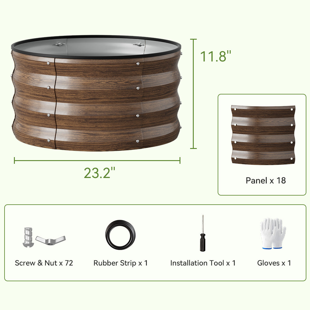 Metal Raised Garden Bed with Gloves Tools OT-GD02