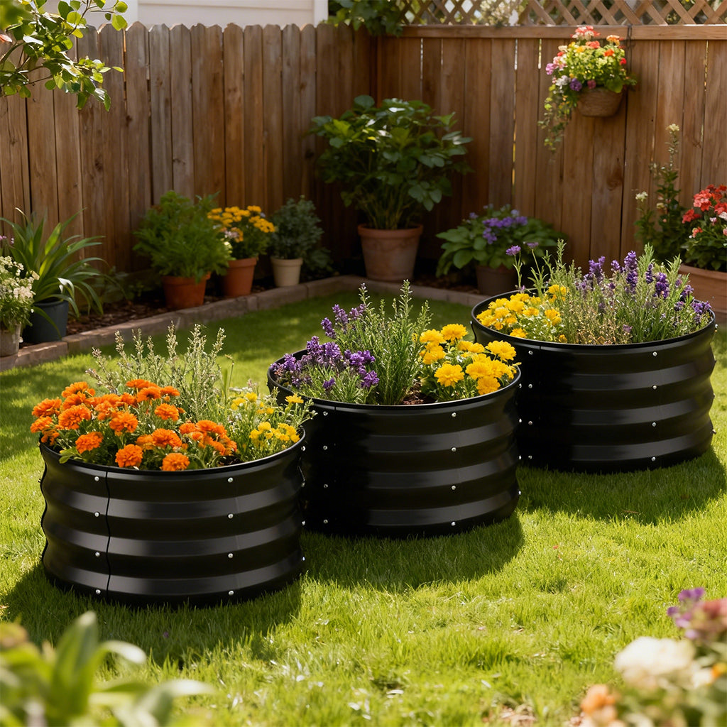 Metal Raised Garden Bed with Gloves Tools OT-GD02