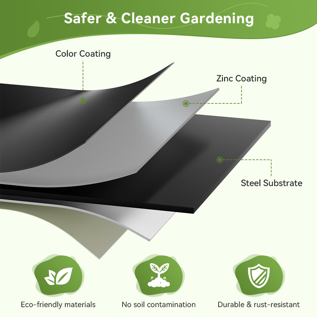 Metal Raised Garden Bed with Gloves Tools OT-GD02