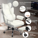 COMHOMA Big and Tall Office Chair with Lumbar Support & Adjustable Footrest GT205