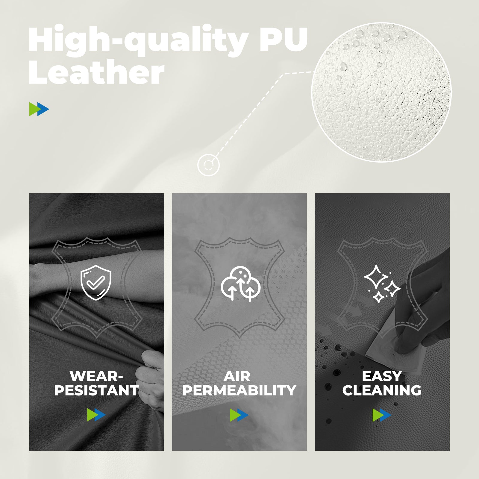 PU leather high-quality close-up