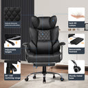 COMHOMA Upgraded Big and Tall Office Chair 400LBS with Pillow & Adjustable Armrest CH510/CH511