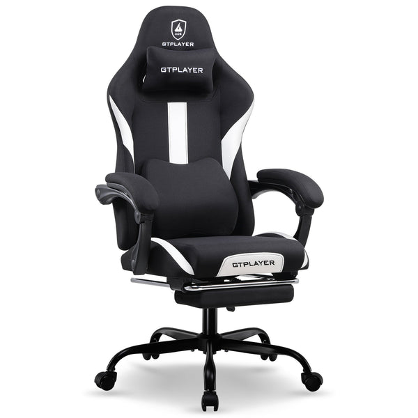GTPLAYER Gaming Chair with Pocket Spring Cushion & Footrest GT905