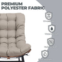 COMHOMA Outdoor Rocking Papasan Chair, Oversized Wicker Patio Rocker OT-CH03