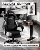 GTPLAYER Big and Tall Gaming Chair 350lbs with Footrest LR408