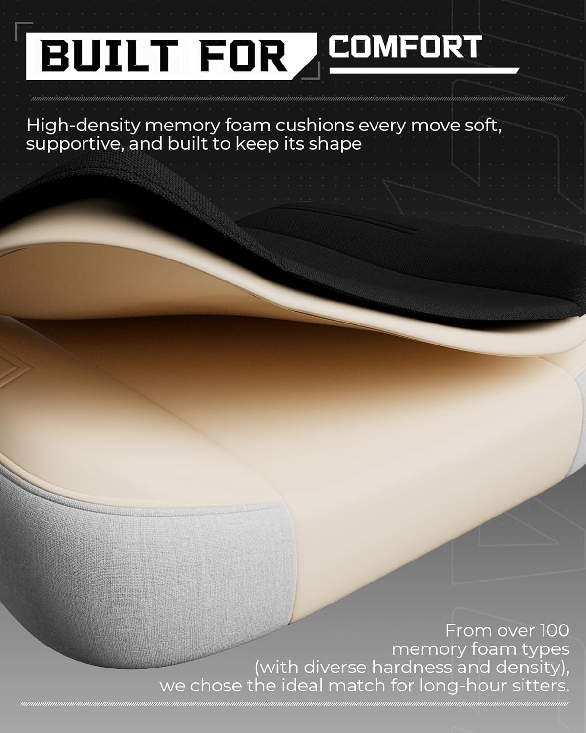 GTPLAYER Big and Tall Gaming Chair 350lbs with Footrest LR408