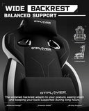 GTPLAYER Big and Tall Gaming Chair 350lbs with Footrest LR408