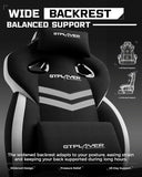 GTPLAYER Big and Tall Gaming Chair 350lbs with Footrest LR408