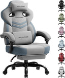 GTPLAYER Big and Tall Gaming Chair 350lbs with Footrest LR408