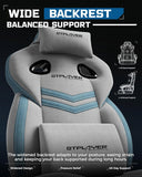 GTPLAYER Big and Tall Gaming Chair 350lbs with Footrest LR408