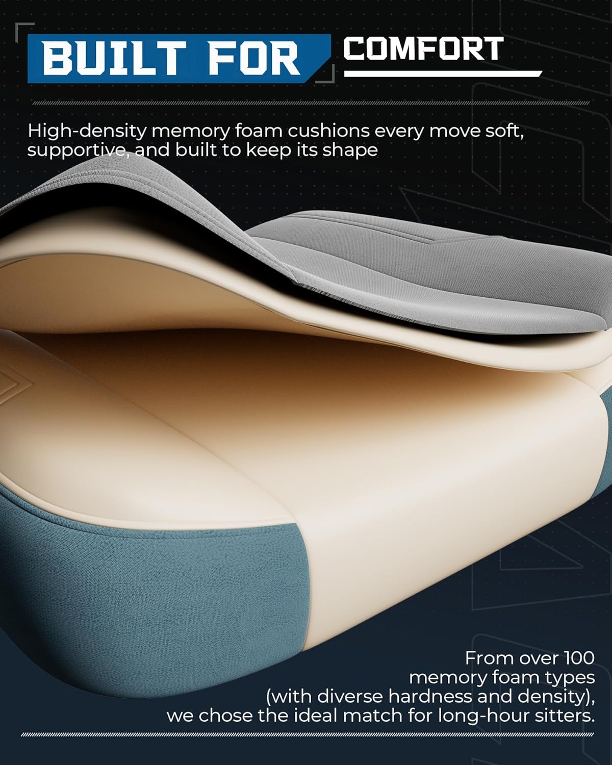 GTPLAYER Big and Tall Gaming Chair 350lbs with Footrest LR408