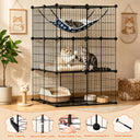 COMHOMA® 3/4/5 Tiers Cat Cage for Multiple Cats with Removable Tray & Hammock PET08