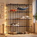 COMHOMA® 3/4/5 Tiers Cat Cage for Multiple Cats with Removable Tray & Hammock PET08