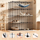 COMHOMA® 3/4/5 Tiers Cat Cage for Multiple Cats with Removable Tray & Hammock PET08