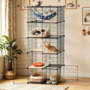 COMHOMA® 3/4/5 Tiers Cat Cage for Multiple Cats with Removable Tray & Hammock PET08