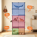 COMHOMA® 3/4/5 Tiers Cat Cage for Multiple Cats with Removable Tray & Hammock PET08