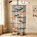 COMHOMA® 3/4/5 Tiers Cat Cage for Multiple Cats with Removable Tray & Hammock PET08