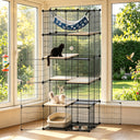 COMHOMA® 3/4/5 Tiers Cat Cage for Multiple Cats with Removable Tray & Hammock PET08