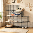 COMHOMA® 3/4/5 Tiers Cat Cage for Multiple Cats with Removable Tray & Hammock PET08