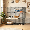 COMHOMA® 3/4/5 Tiers Cat Cage for Multiple Cats with Removable Tray & Hammock PET08