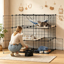 COMHOMA® 3/4/5 Tiers Cat Cage for Multiple Cats with Removable Tray & Hammock PET08