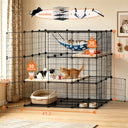 COMHOMA® 3/4/5 Tiers Cat Cage for Multiple Cats with Removable Tray & Hammock PET08