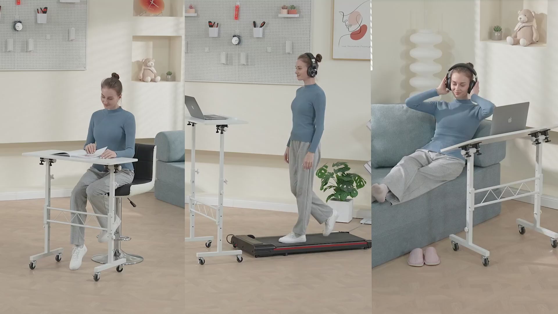 COMHOMA Small Adjustable Standing Desk & Tiltable Tabletop DH005