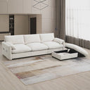 [VIDEO]96.5'' L-Shaped Sectional Sofa with Storage Ottoman and Pockets, Adjustable Phone Holder, USB Charger, Elephant Ear-Shaped Armrests, Comfy Seat for Living Room&Apartment, Chenille, 3 Colors