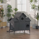 LUCKLIFE® Extra Large Heated Cat House for Outside, 100% Weatherproof, 27.9"W x 16.5"D x 32.7"H, PET07