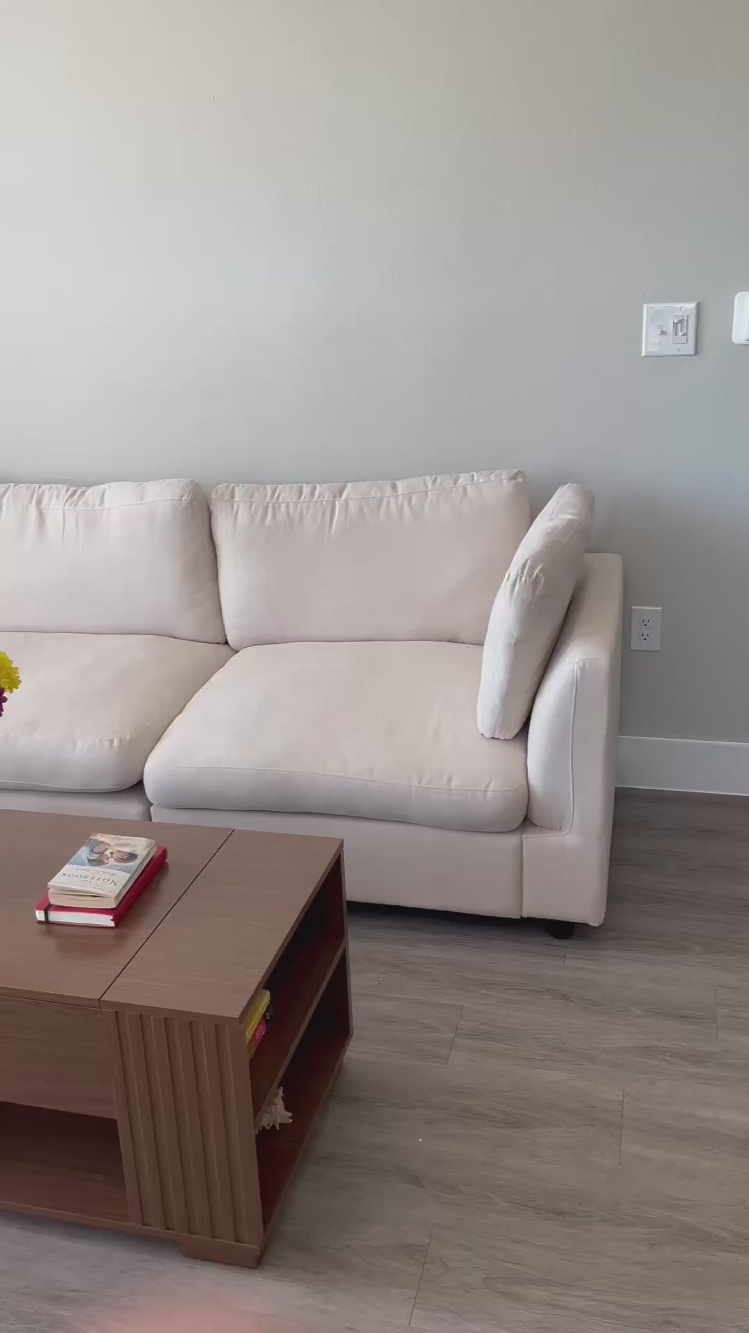 COMHOMA Coffee Table with Lifting Top & Hidden Storage