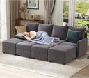COMHOMA L/U Shaped Convertible Sectional Sofa with Big Storage HS301