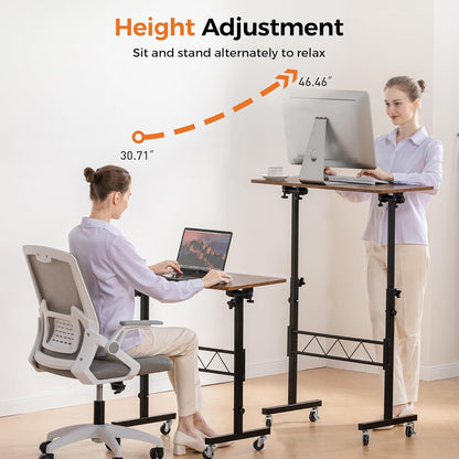 COMHOMA Small Adjustable Standing Desk & Tiltable Tabletop DH005