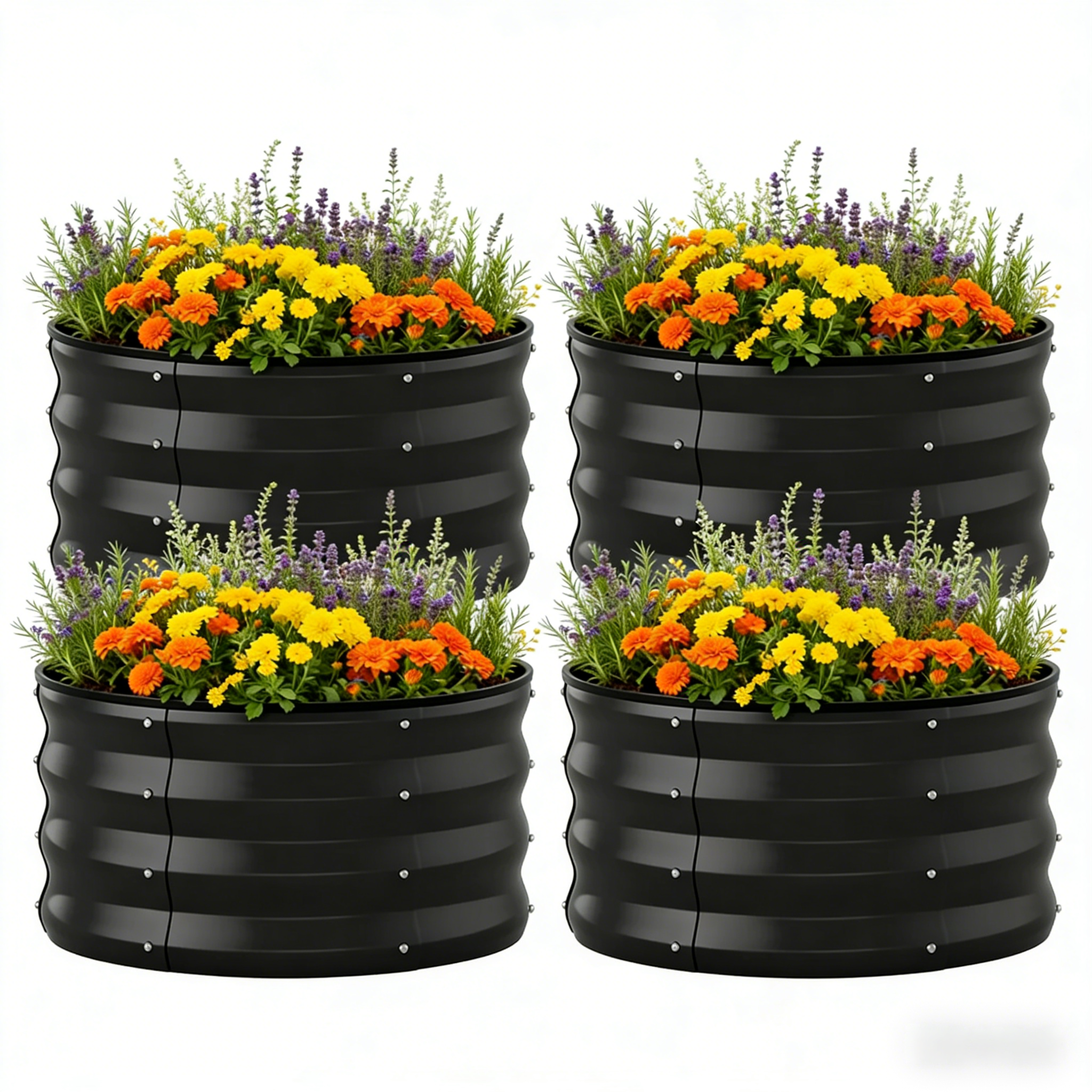 Metal Raised Garden Bed with Gloves Tools OT-GD02