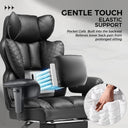 COMHOMA Upgraded Big and Tall Office Chair 400LBS with Pillow, Adjustable Armrest CH510