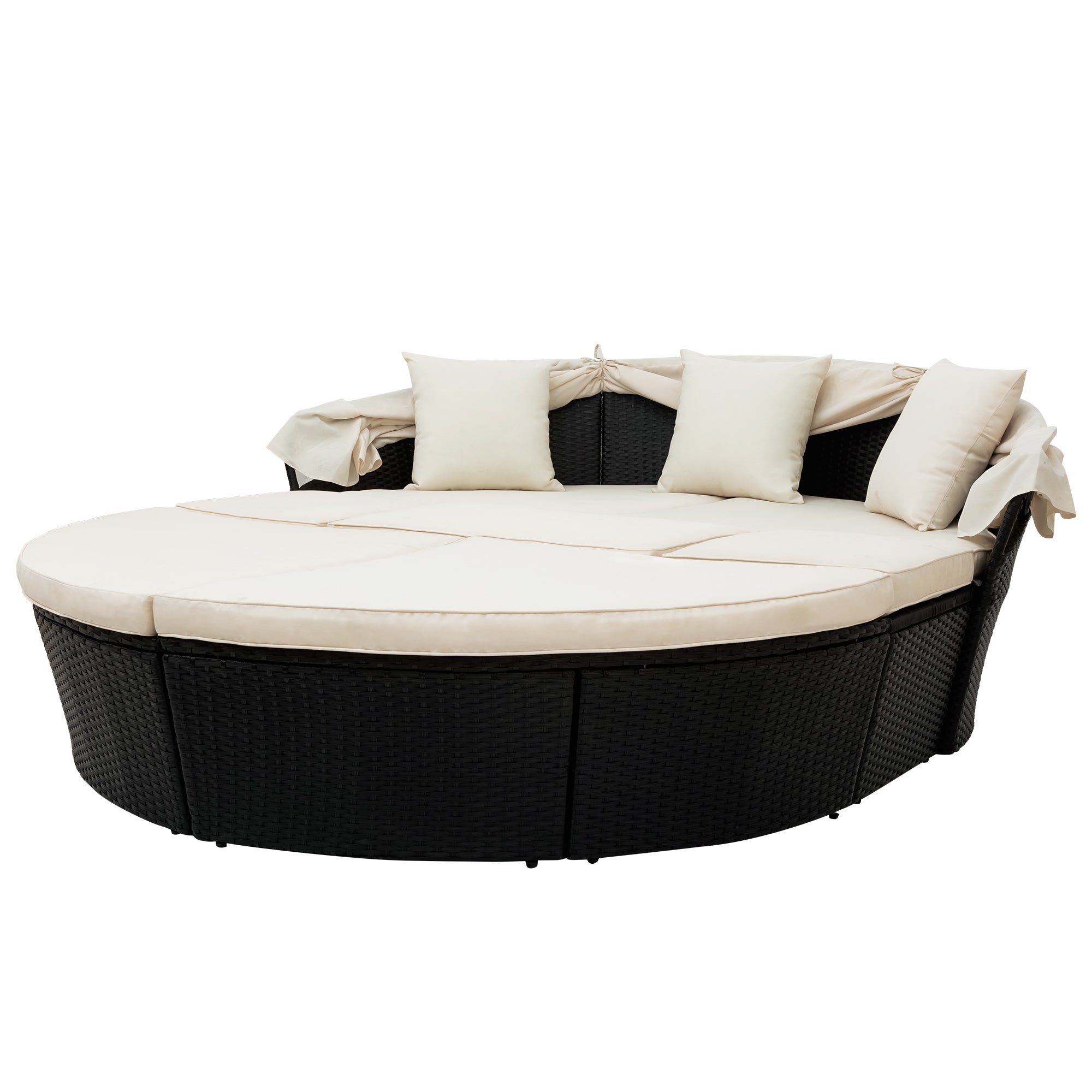 Outdoor Rattan Daybed Sunbed Set