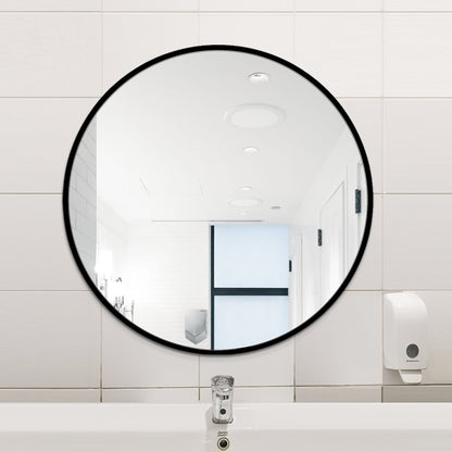 32" Wall Circle Mirror Black