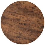 ON-TREND Round Coffee Table with Caster Wheels and Wood Textured Surface for Living Room, φ35.5”( Distressed Brown)