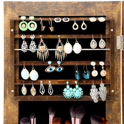 Fashion Simple Jewelry Storage Mirror Cabinet With LED Lights