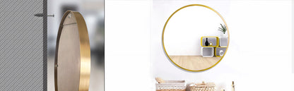 32" Wall Circle Mirror Golden