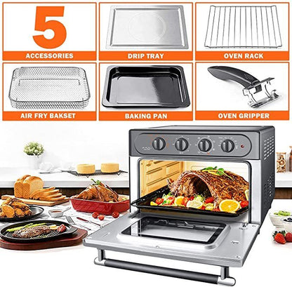 Air Fryer Toaster Oven Combo, Gray