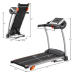 Electric Folding Treadmill with Wheels// Black