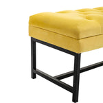 Velvet  Storage Bench ,Yellow
