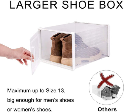 Foldable Storage Shoe Box (6 Pack X-Large)