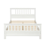 Platform Bed with Headboard and Footboard, White