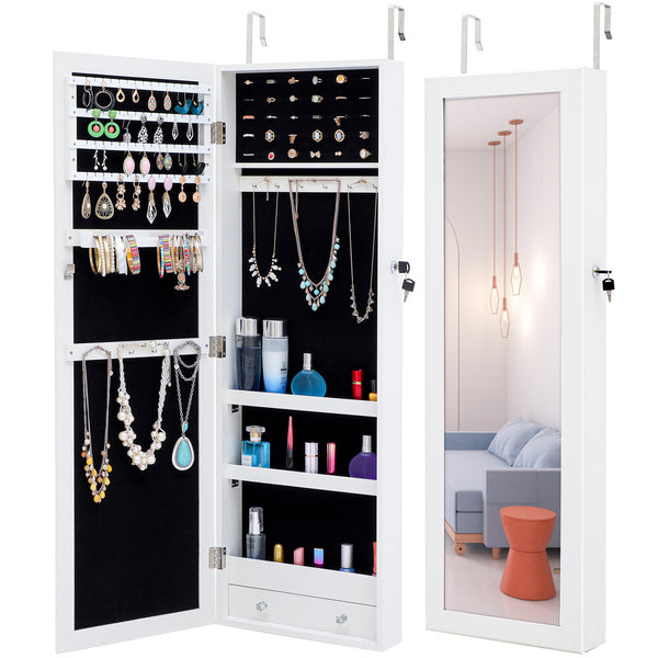 Fashion Simple Jewelry Storage Mirror Cabinet