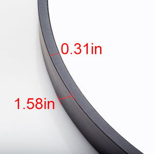 32" Wall Circle Mirror Black